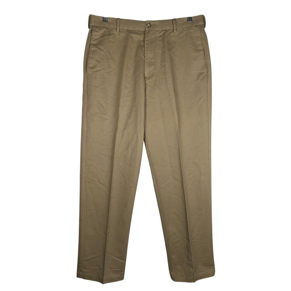Dockers D4 Relaxed Fit Pleated Khaki Pants Men 34x34 Tan Classic Business Casual